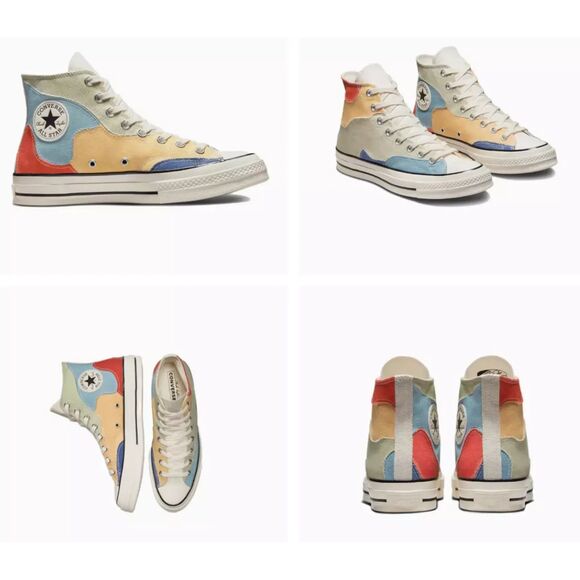 MEN\'S CONVERSE S Chuck 70 Crafted Patchwork SIZE 10 - Olive Aura Boots Shoes main image 5
